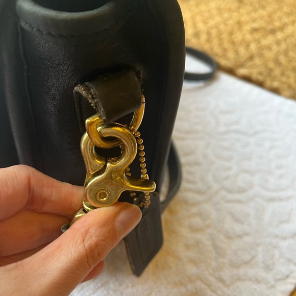 Vintage Coach Convertible Clutch Crossbody Bag Black 70s - Picture 7 of 14